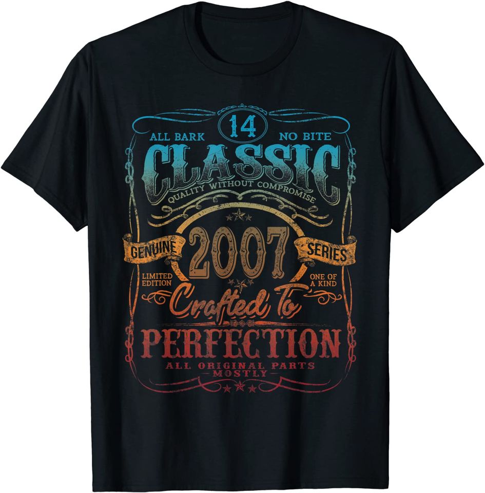 Vintage 2007 Limited Edition Gift 14th Birthday T-Shirt