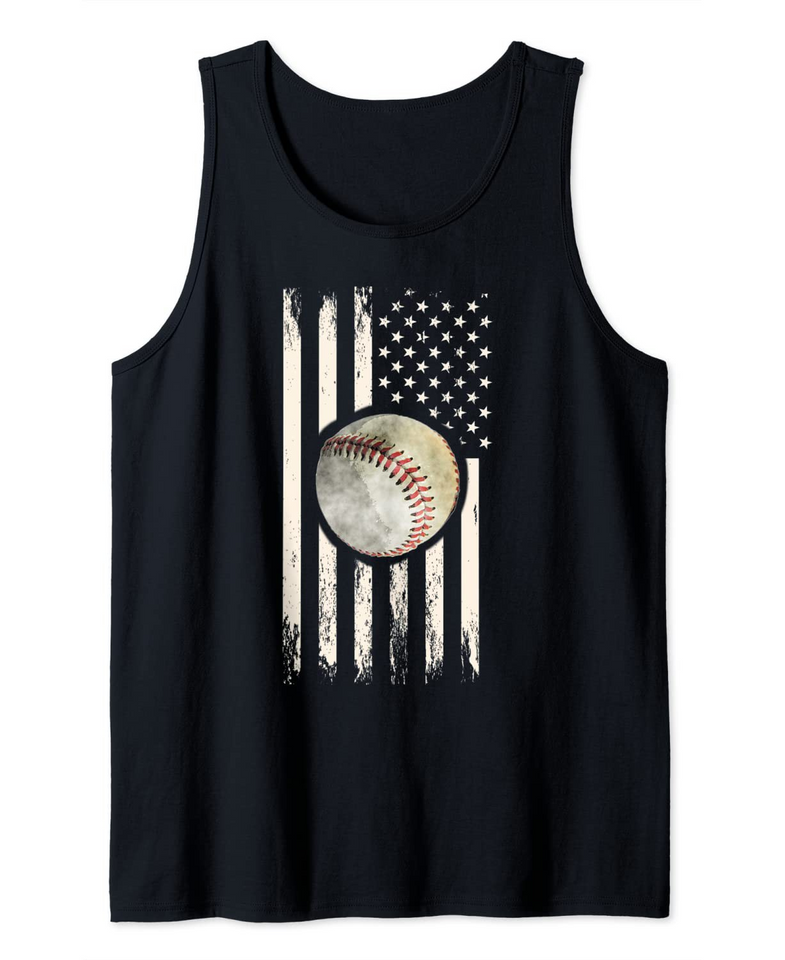 Baseball And America USA Lovers Gift - Baseball Tank Top