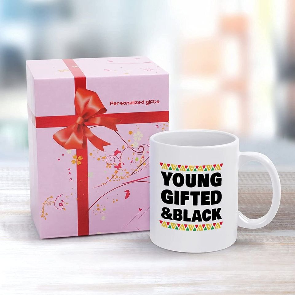 White Mug Young Gifted And Black, Professional Social Distancer Coffee Mug
