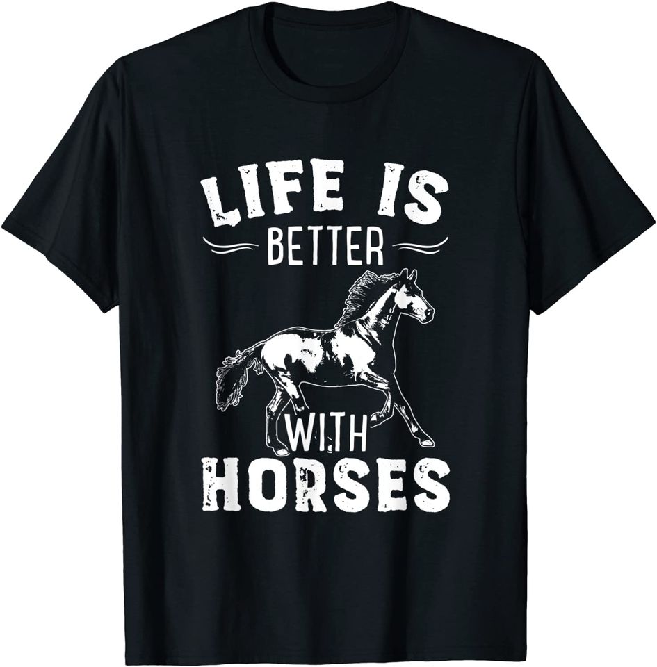 Horse Lover Gift Women Equestrian Girl Horseback Riding T-Shirt