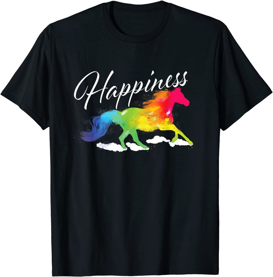 Happiness - Horse Lover Equestrian Horseback Rider T-Shirt