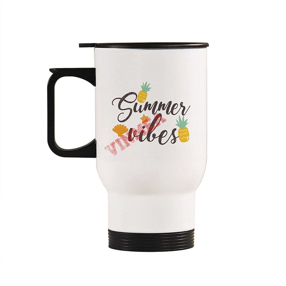 Travel Coffee Mug Summer Vibes Mug Cup