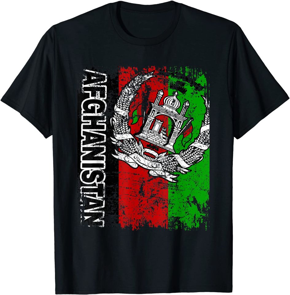 Vintage Afghanistan Flag T Shirt