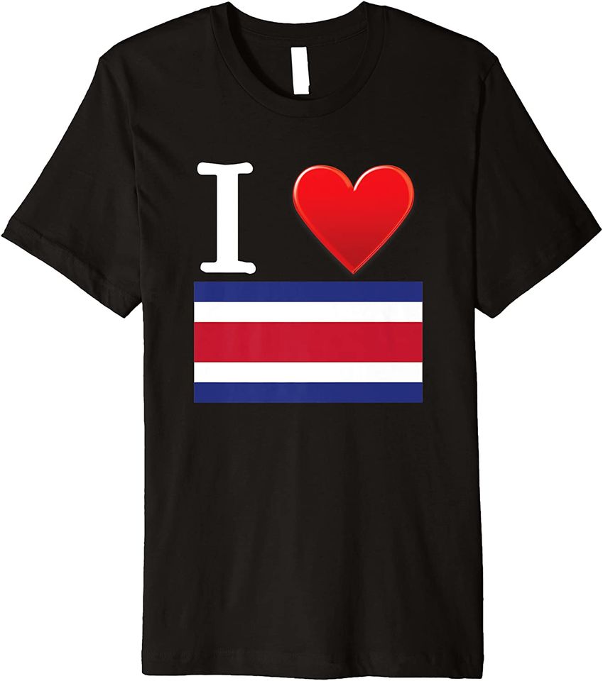 I Heart Love Costa Rica Flag Premium T-Shirt