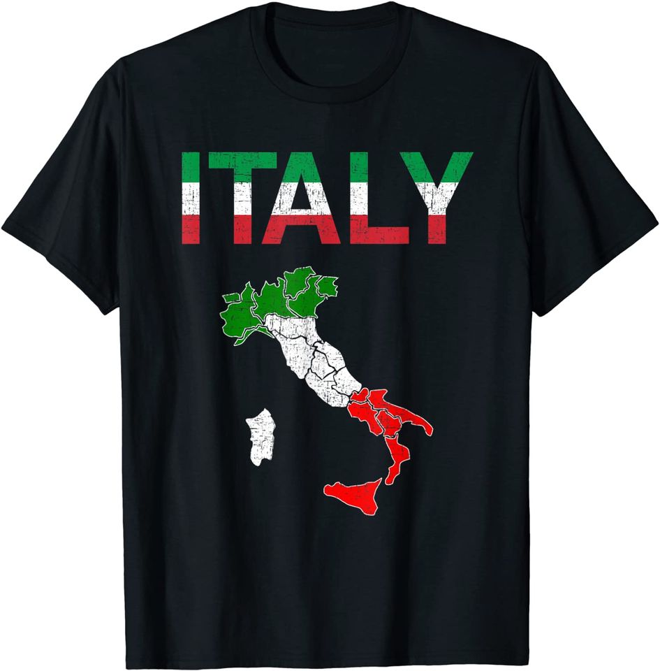 Italy Flag Vintage T Shirt
