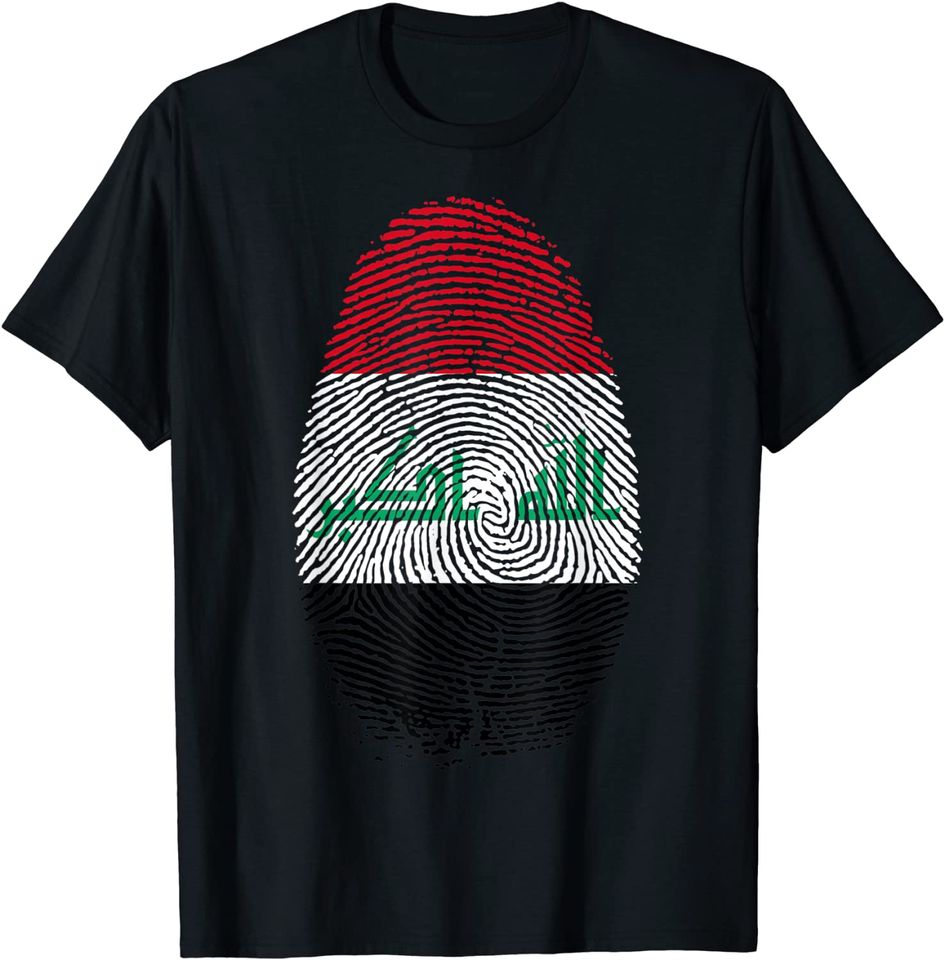 Iraq Flag Fingerprint It Is In My DNA T Shirt
