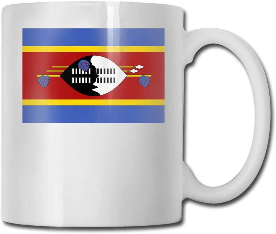 Flag of Eswatini Ceramic Coffee Mugs