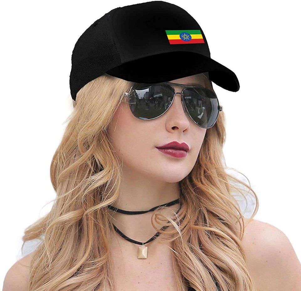 Inspier White Flag of Ethiopia Baseball Hat