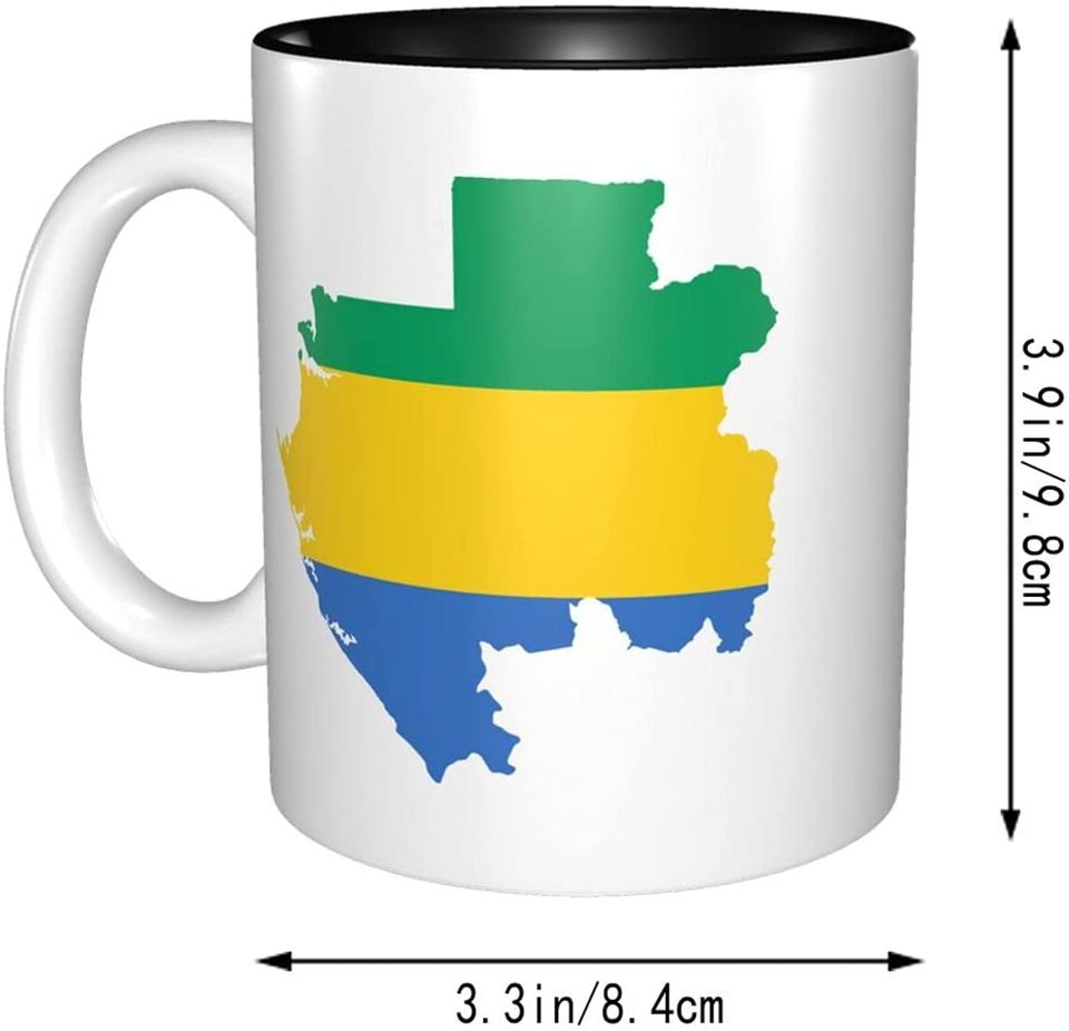 Ceramic Coffee Mug Flag map of Gabon