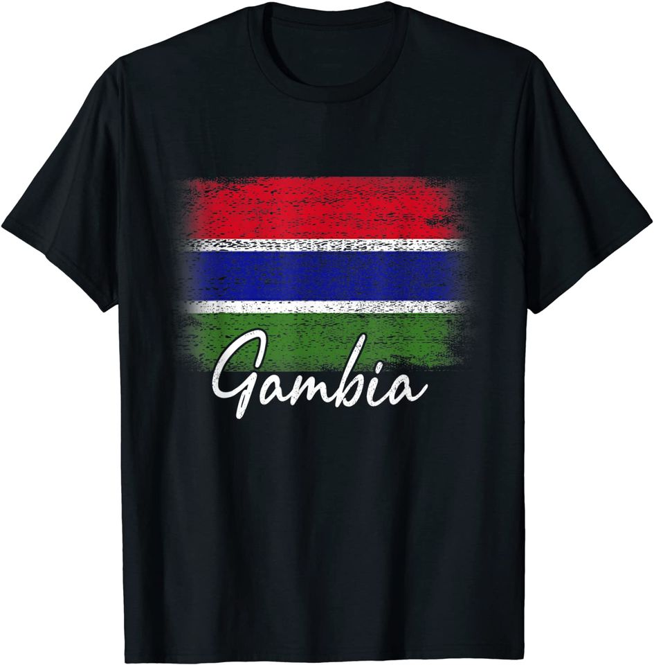 Gambia Flag I Love Gambia T-Shirt