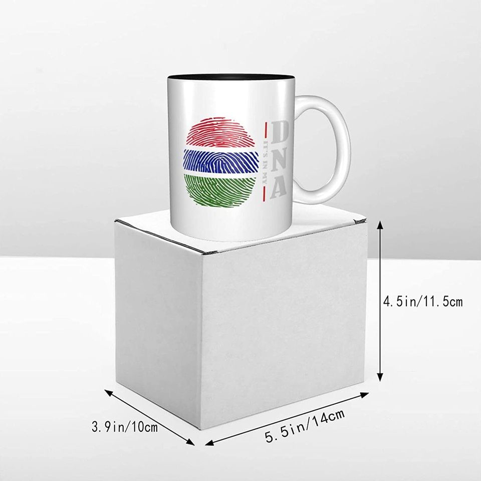 Ceramic Coffee Mug Its In My DNA Gambia Flag