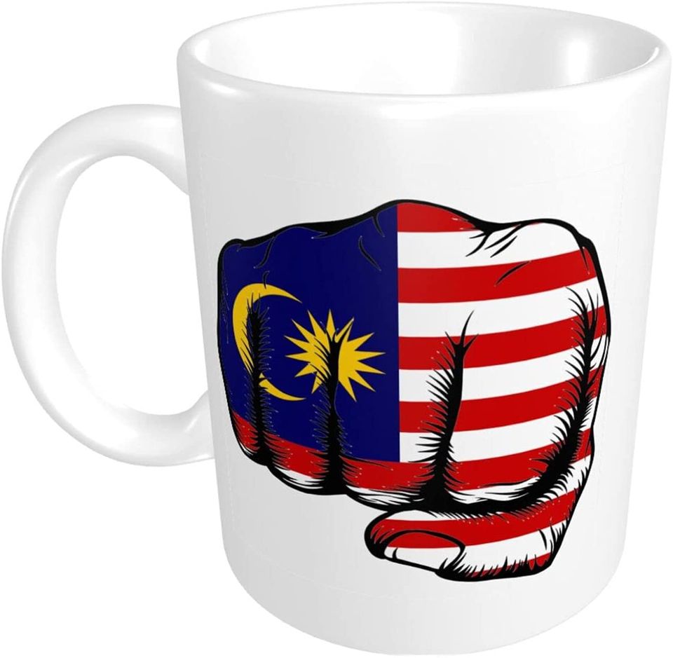 Flag Of Malaysia Fist Power Cups Coffee Mug