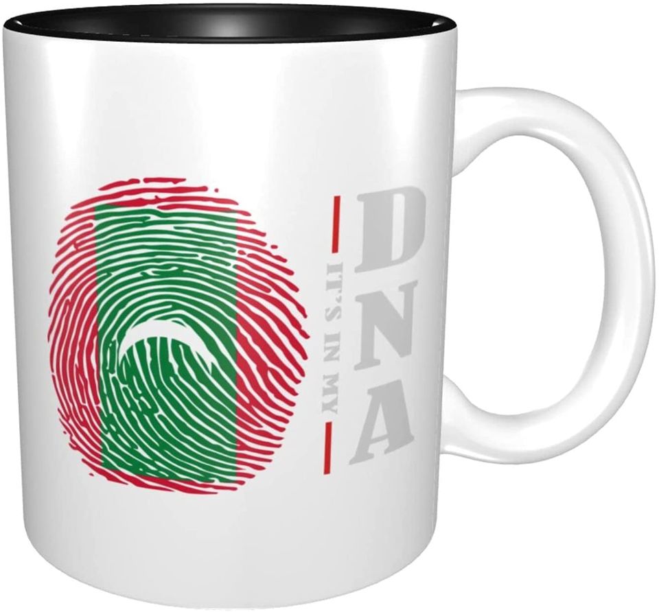 Ceramic Coffee Mug Its In My DNA Maldives Flag