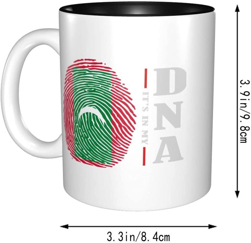 Ceramic Coffee Mug Its In My DNA Maldives Flag