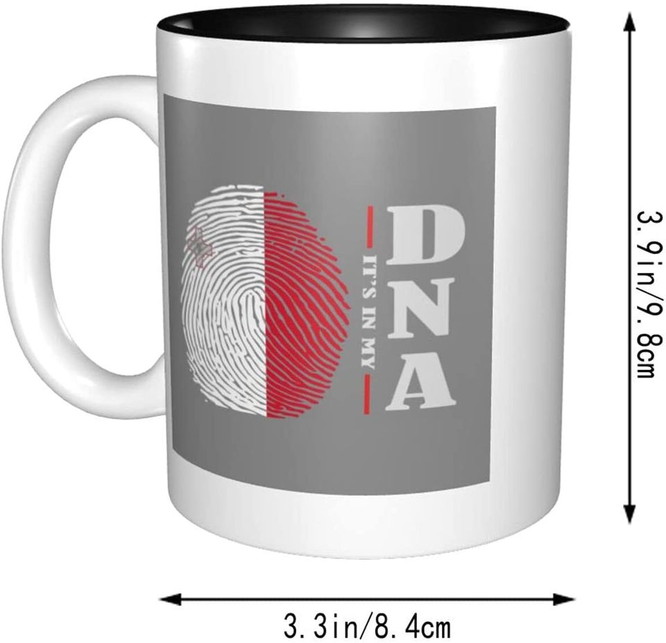 Ceramic Coffee Mug Its In My DNA Malta Flag
