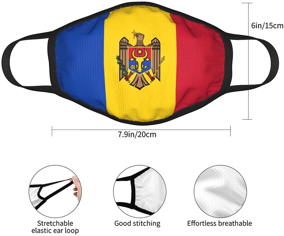 Flag of Moldova Funny Face Mask