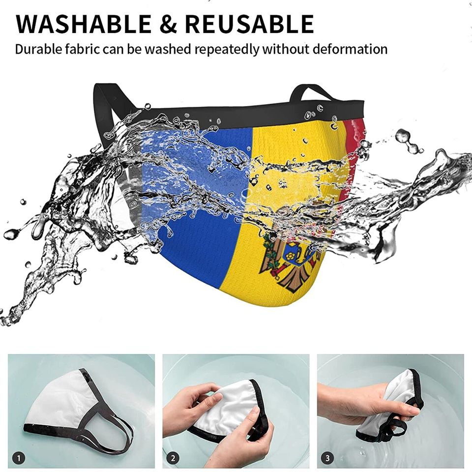 Flag of Moldova Funny Face Mask