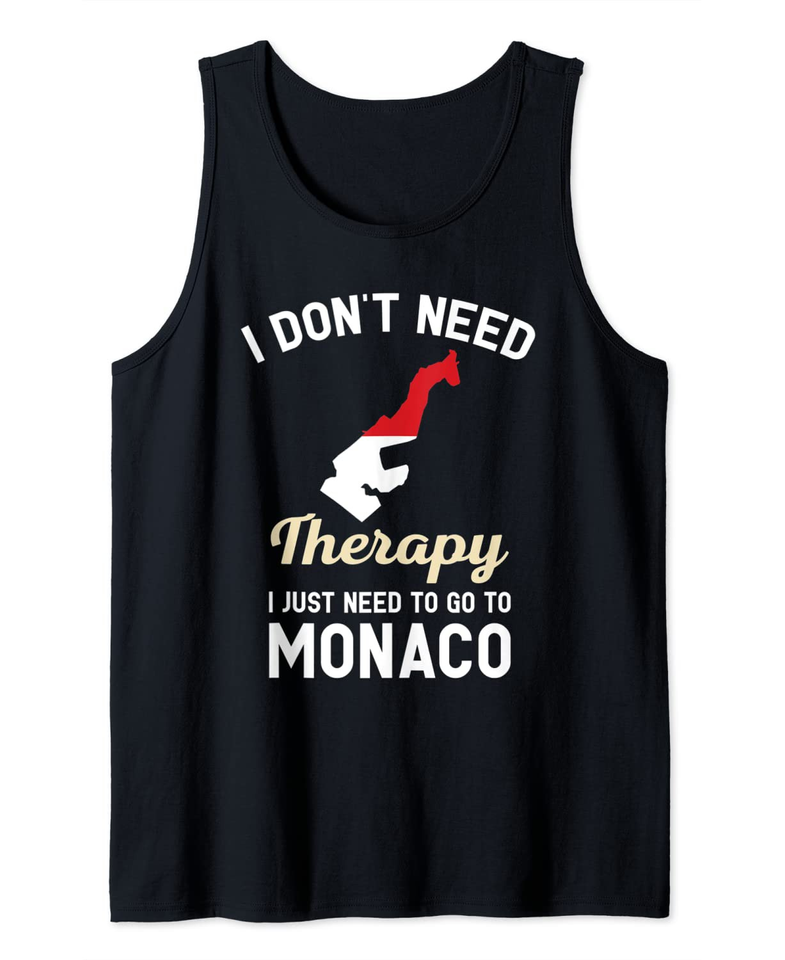 Monaco Flag Map Travel Gifts Tank Top