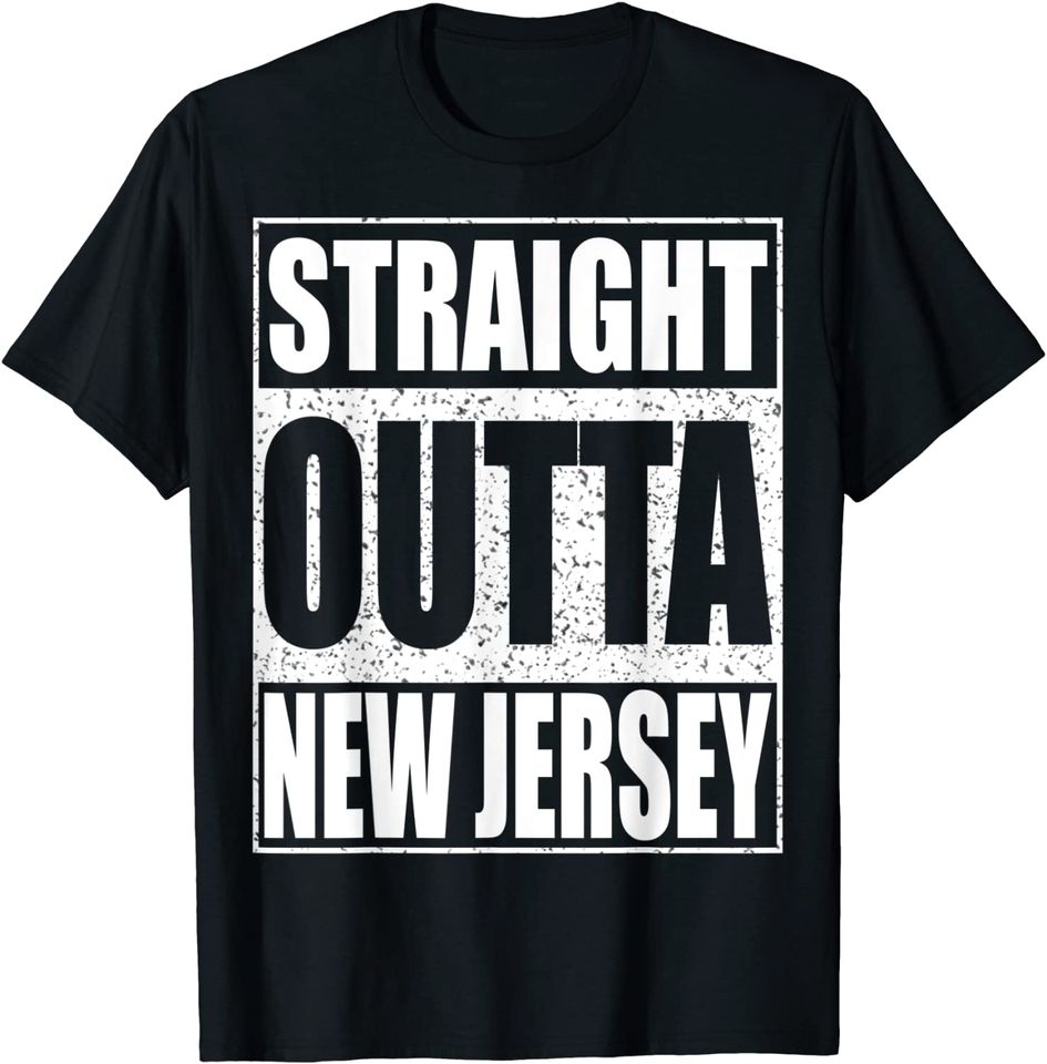 Straight Outta New Jersey Patriotic New Jersey State T Shirt