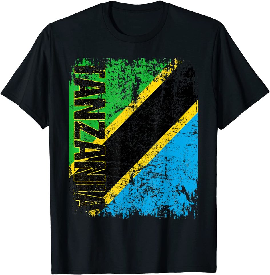 TANZANIA Flag Vintage Distressed TANZANIA T-Shirt