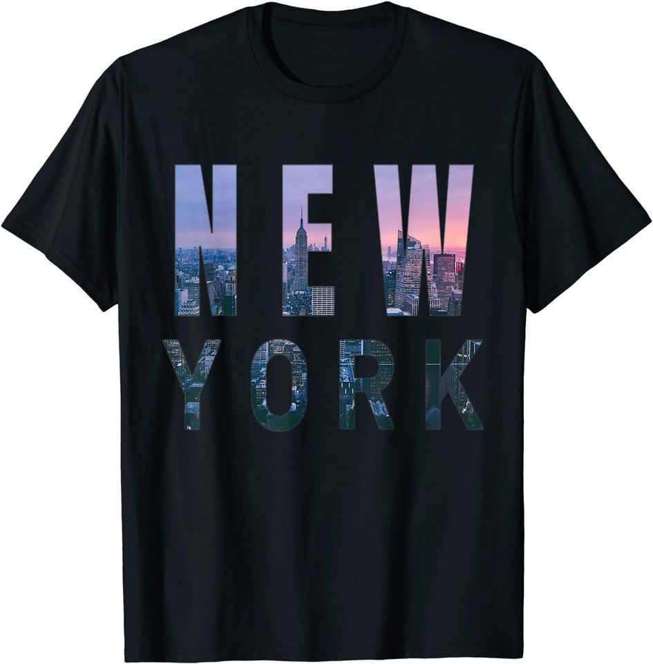 Urban New York City Skyline North America Souvenir Pride T Shirt