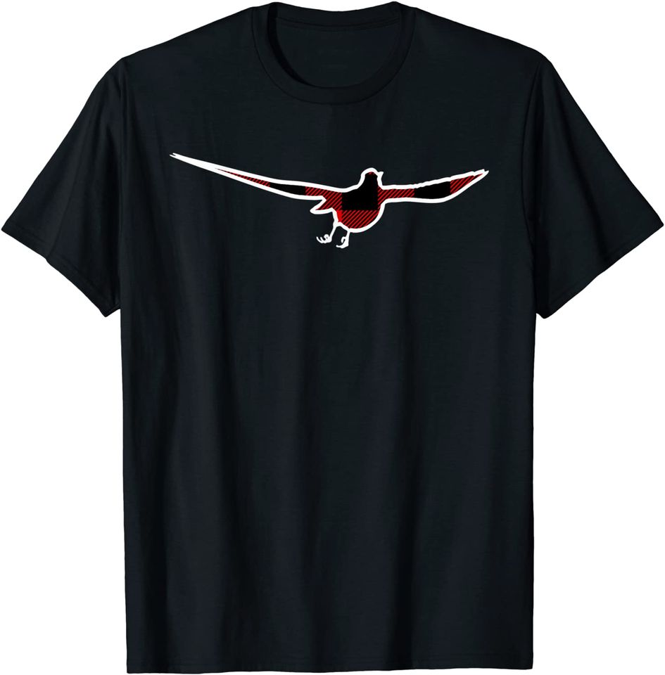 Blue Jay Red Buffalo Plaid Bird Matching T Shirt