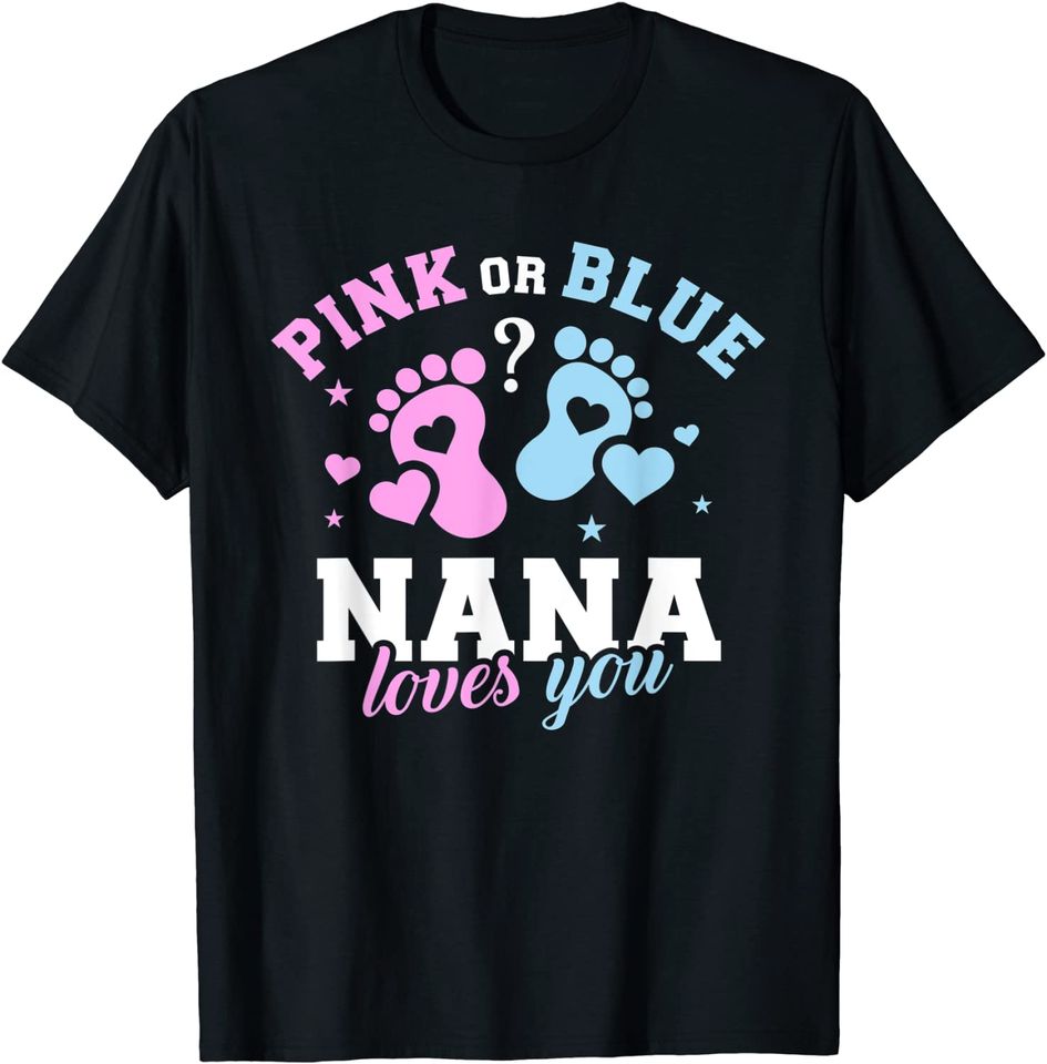 Gender reveal nana grandma T-Shirt