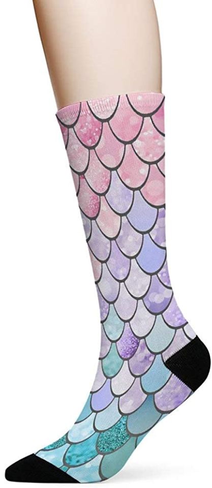 Mermaid, Novelty Animals Socks with Moisture Wicking