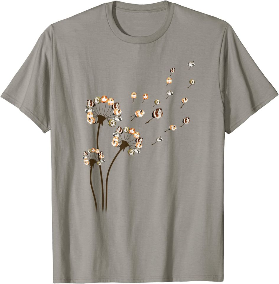 Pig Dandelion Flower Animal Lovers Tee T-Shirt