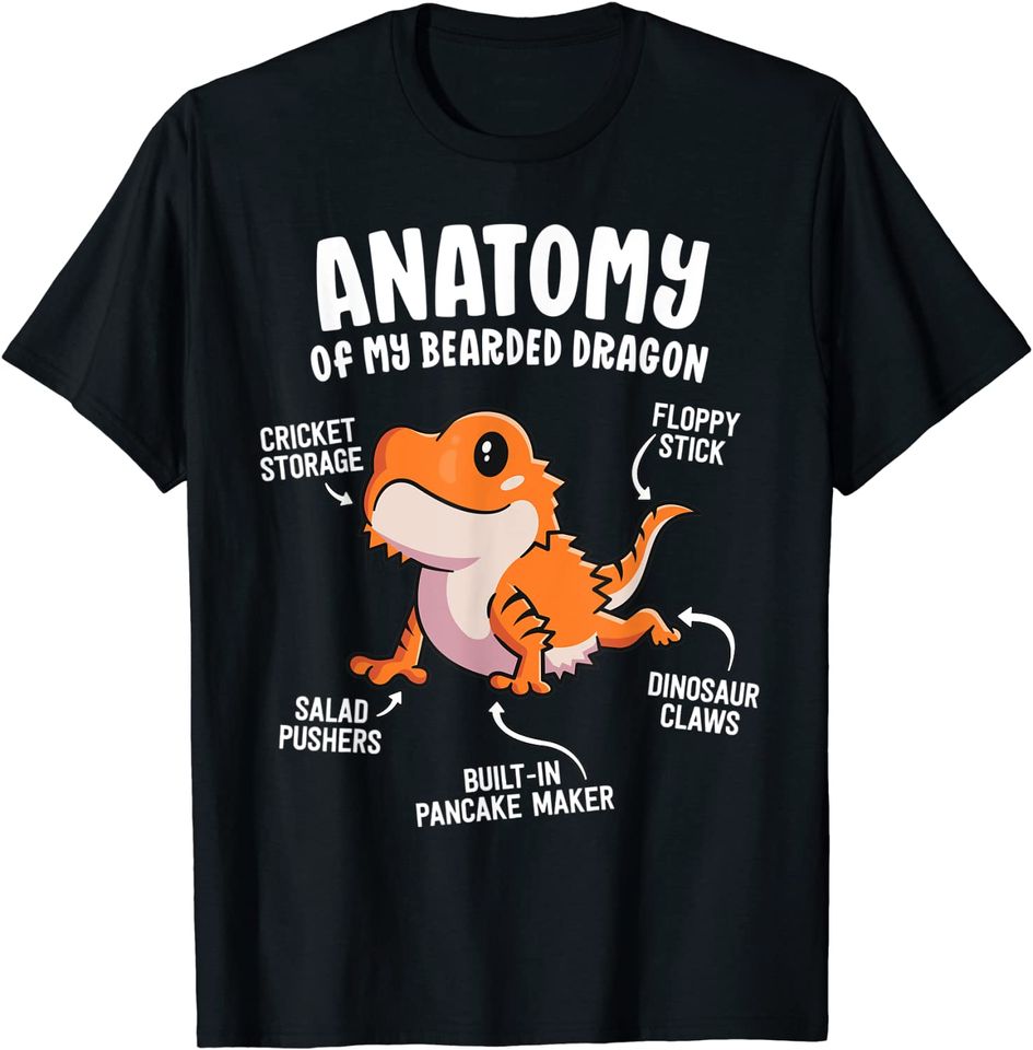 The Anatomy Of A Bearded Dragon Shirt Gift For Reptile Lover T-Shirt