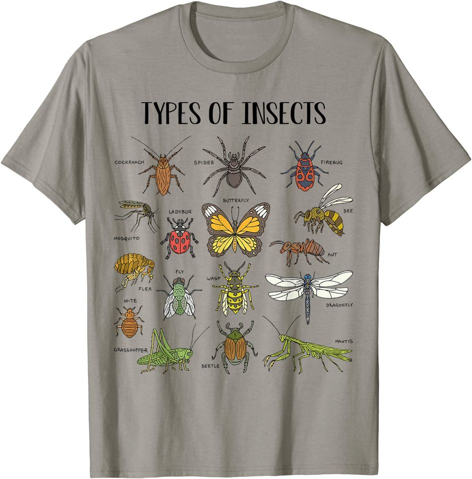 Bug Roach Mealy, Types Of Insects Gift For Kids T-Shirt