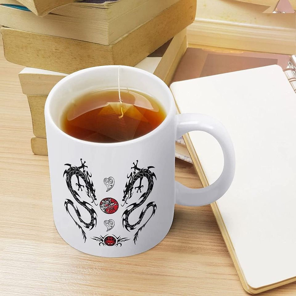 Tattoo Style Creatures with Details Ceramic Coffee Mug