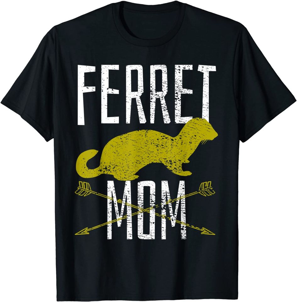 Vintage Ferret Mom Mother Mothers Day Pet T Shirt