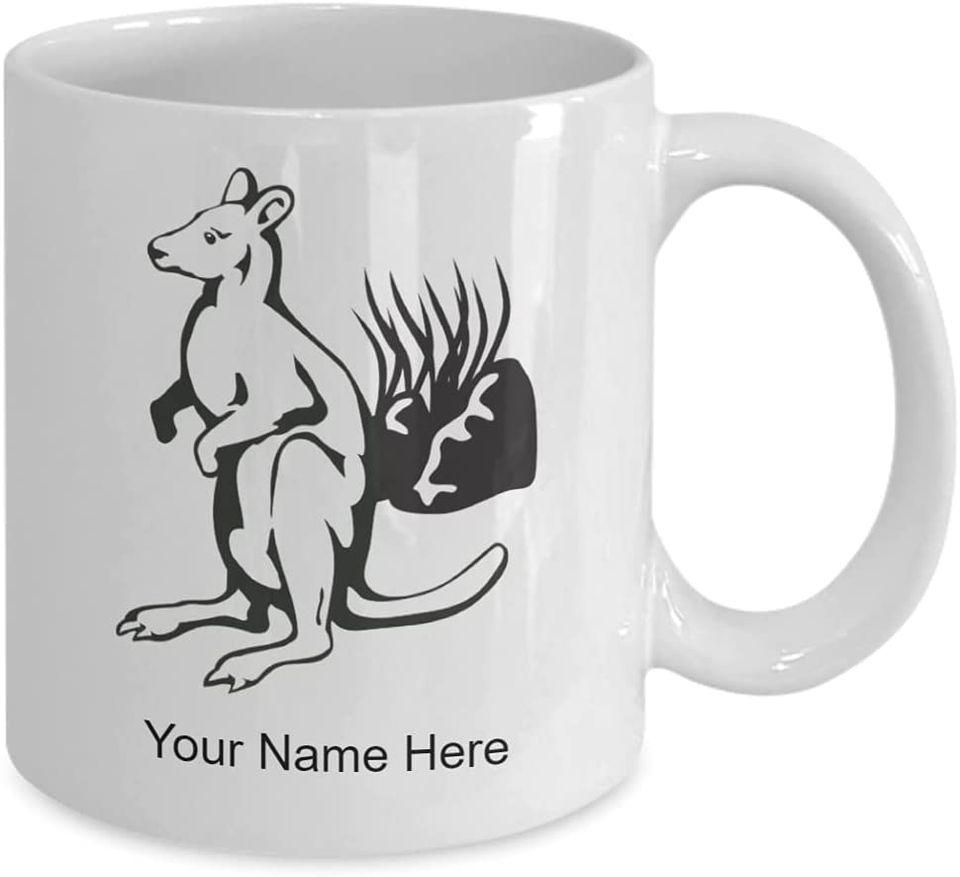 Personalized Wallab Gift Idea Mug, Custom Cup