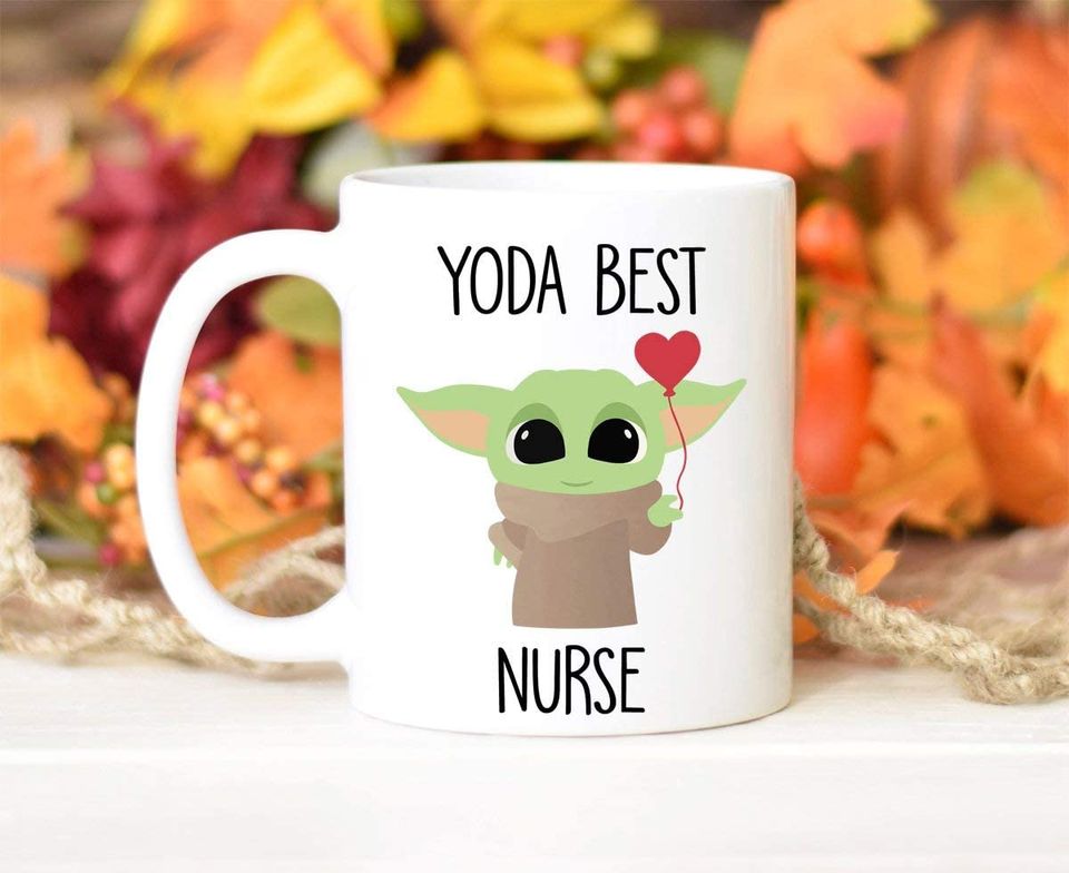 Yoda Best Nurse Gift Mug- Nurse Birthday Gift, Baby Yoda