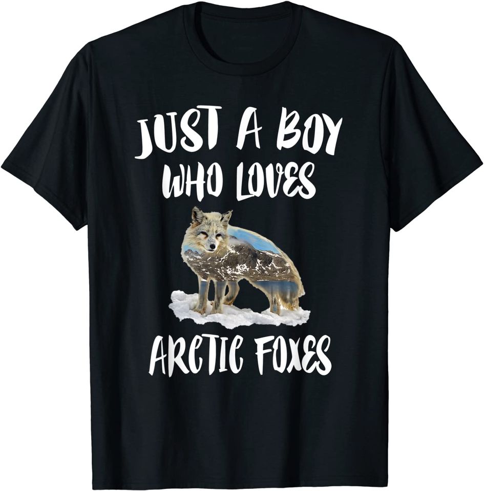 Just A Boy Who Loves Arctic Foxes Animal T Shirt