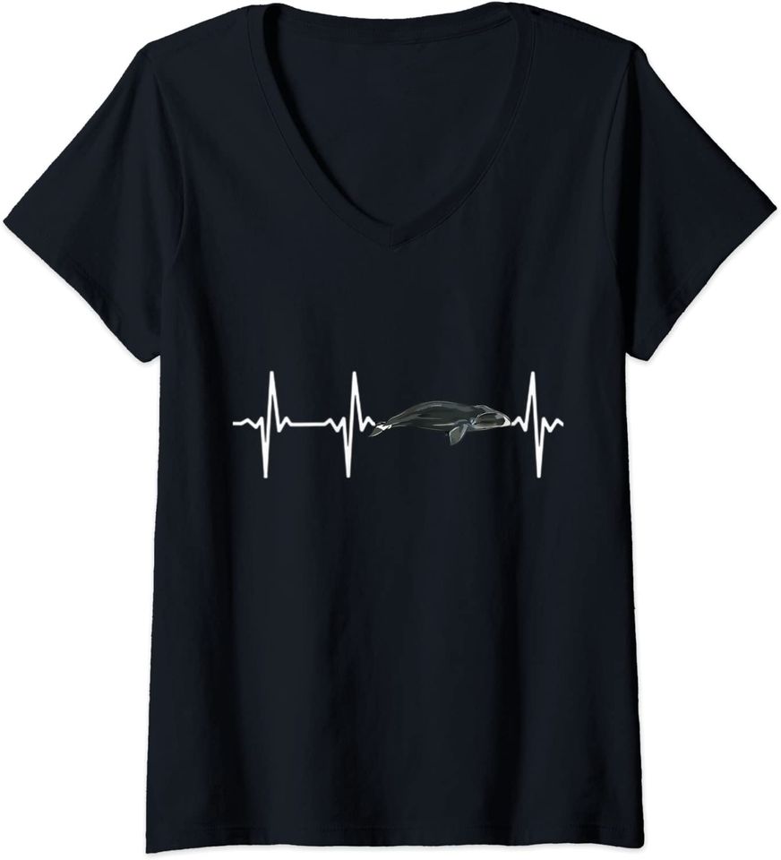 Bowhead Whale Heartbeat Whale Lovers T Shirt