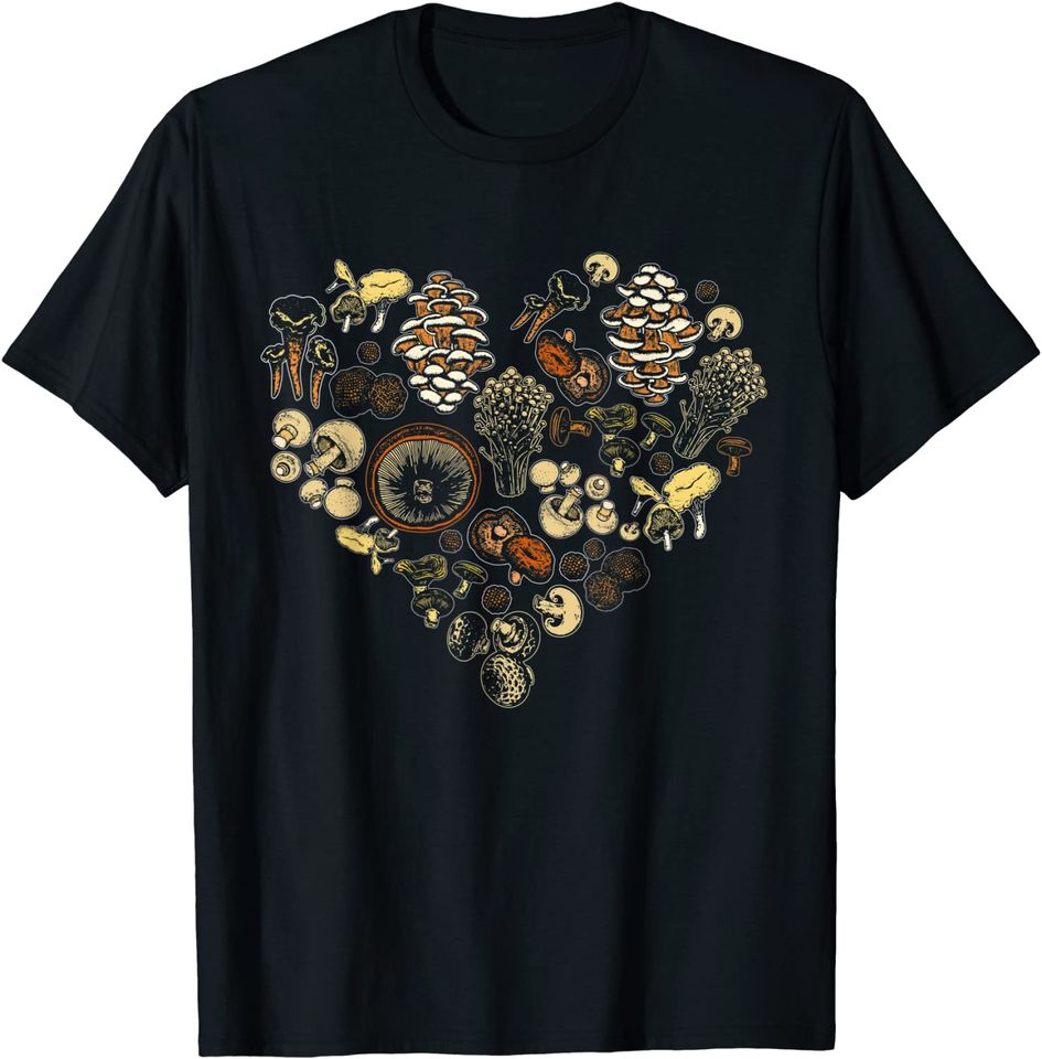 Mushrooms Hunting Foraging Design Fungi T-Shirt