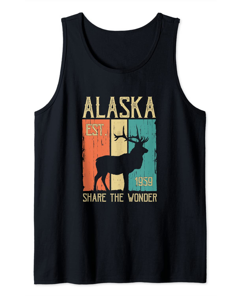Sports Design Alaskan Elk for Alaska Day Tank Top