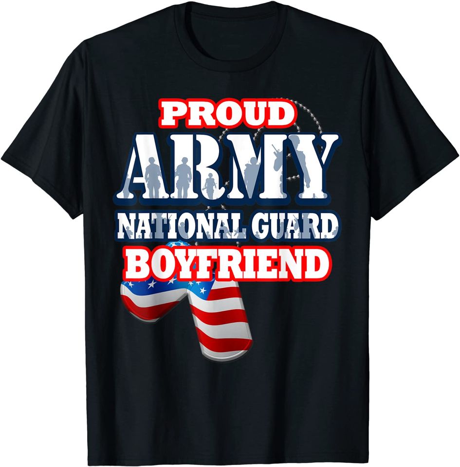 USA Proud Army National Guard Boyfriend Shirt Men