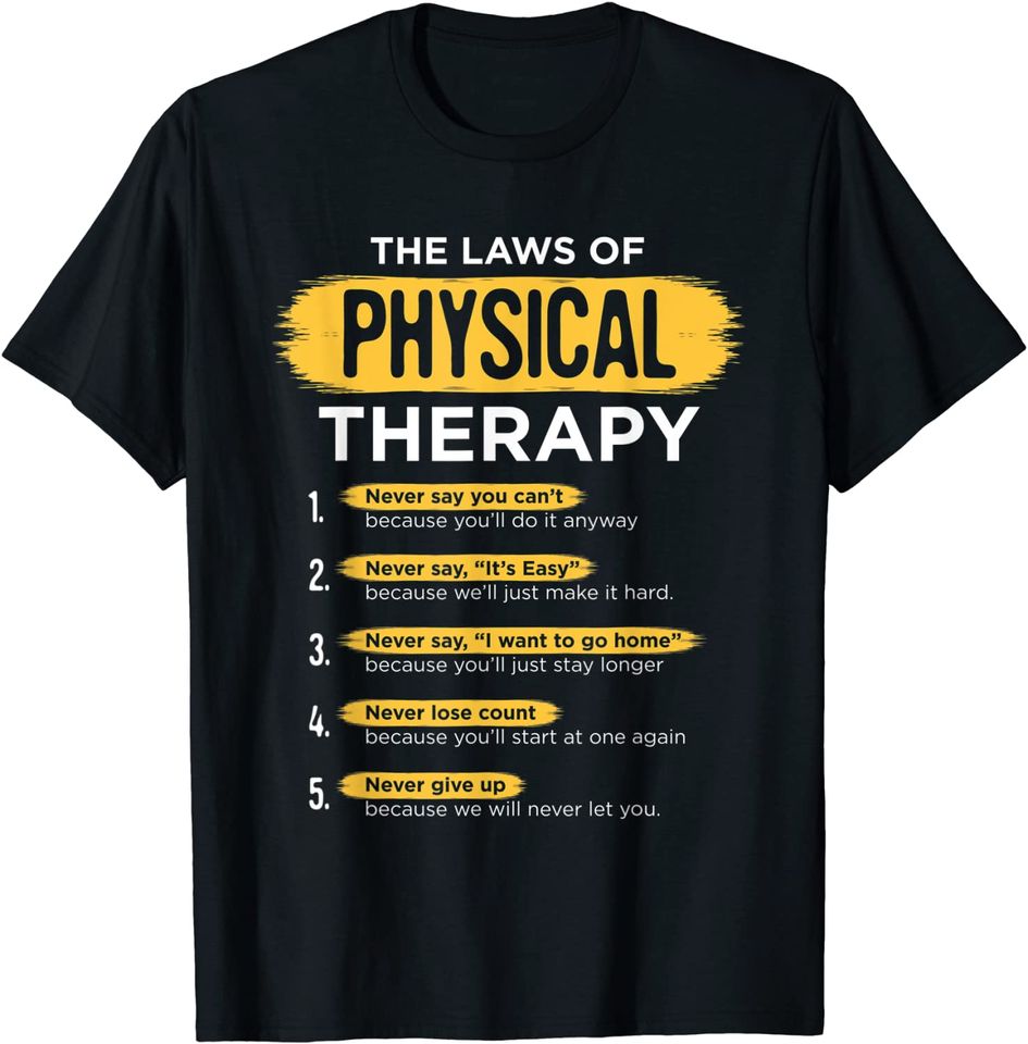 PT Physical Therapy Gift Therapist Month T Shirt