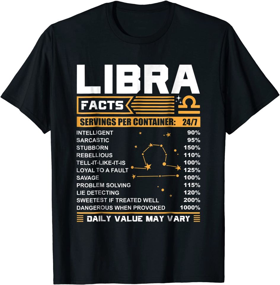 Libra Birthday Facts T Shirt