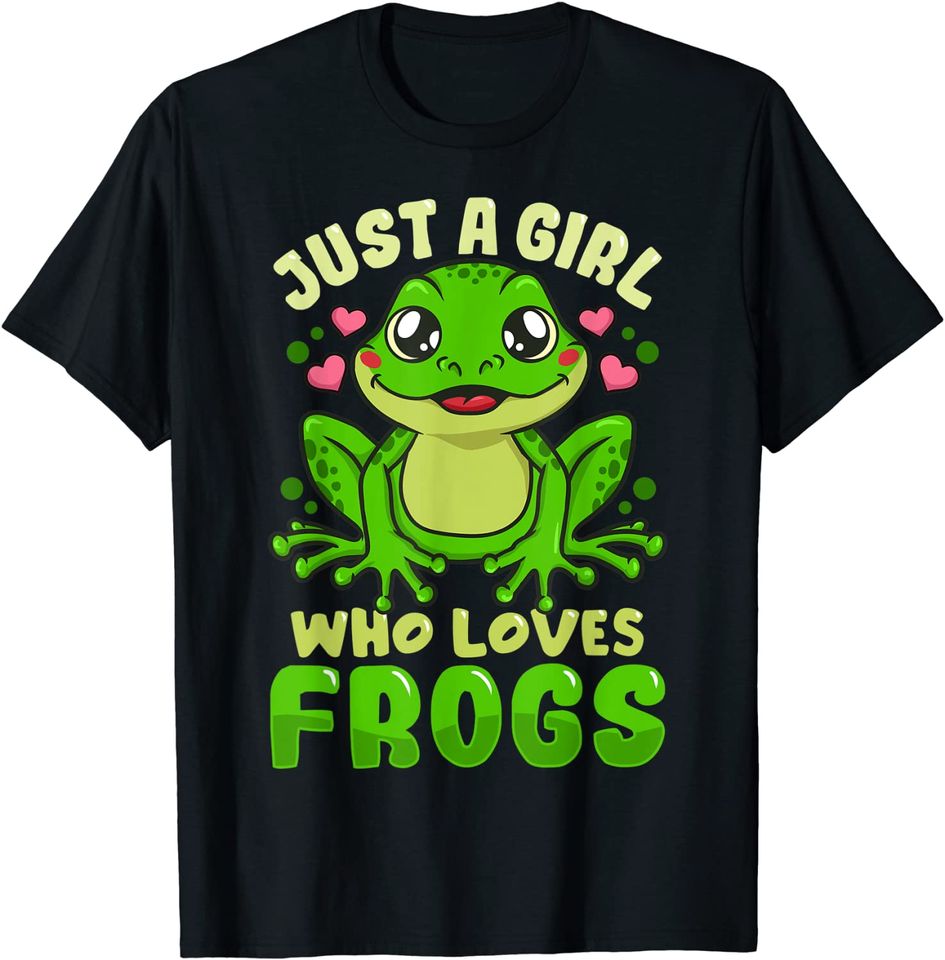 Just a Girl Who Loves Frogs  Frog Lover Gift T-Shirt