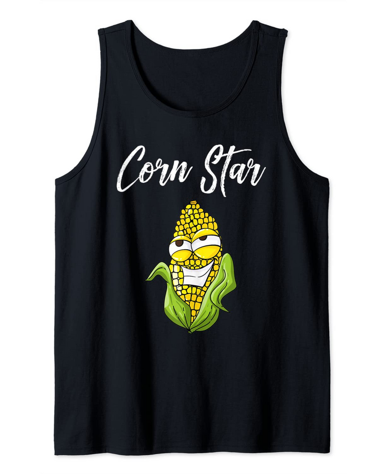 Funny Corn Star Cool Farm Foodie Joke Tank Top