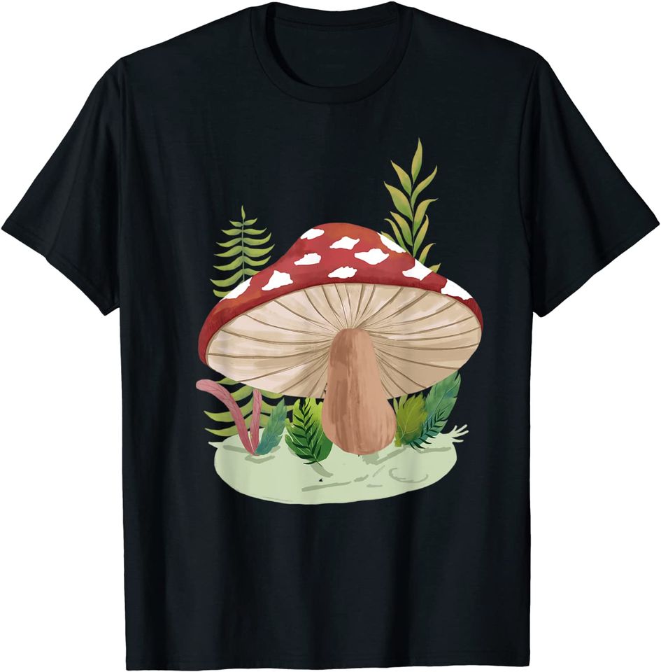 Foraging Wild Mushroom Vintage retro Fungi Champignon T-Shirt