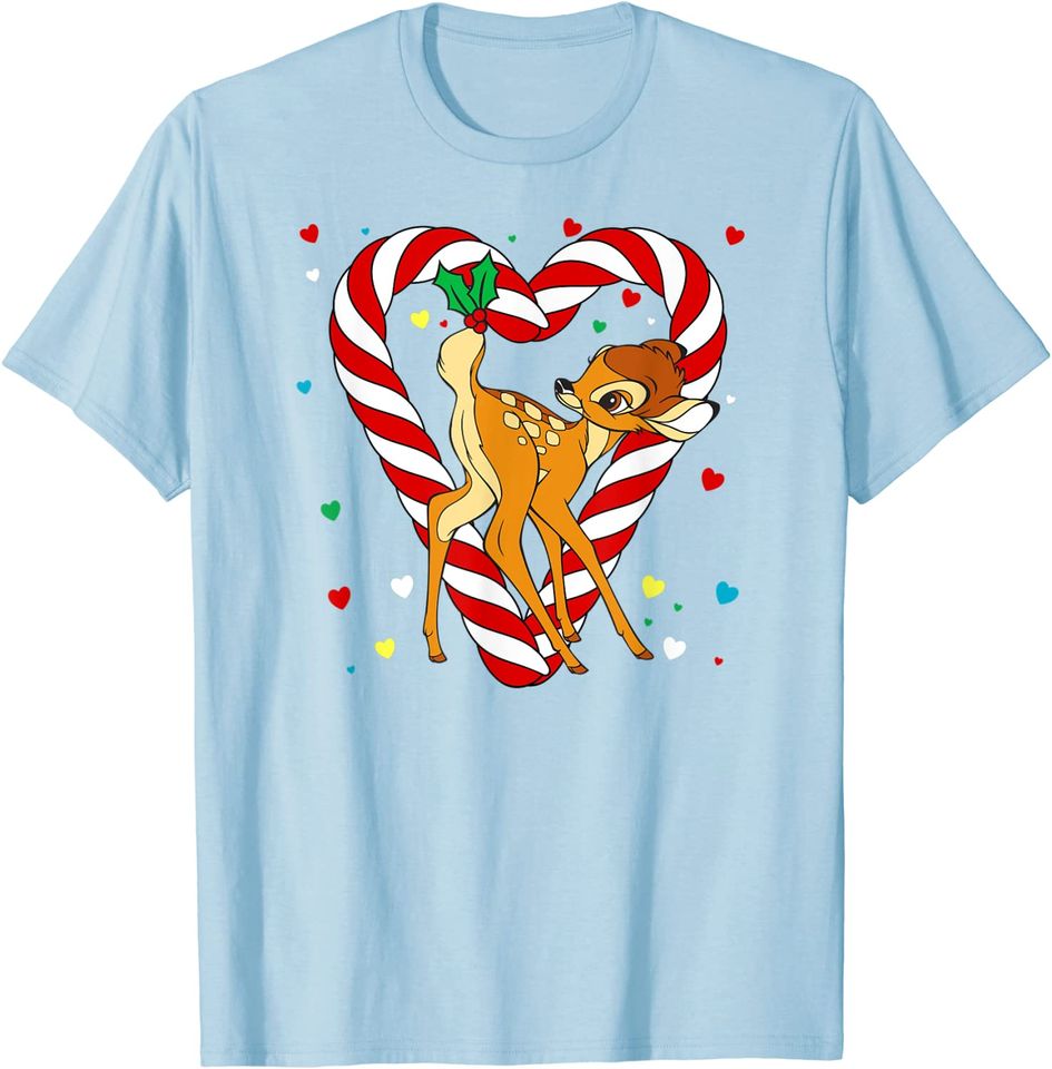 Bambi Candy Cane Holiday T Shirt