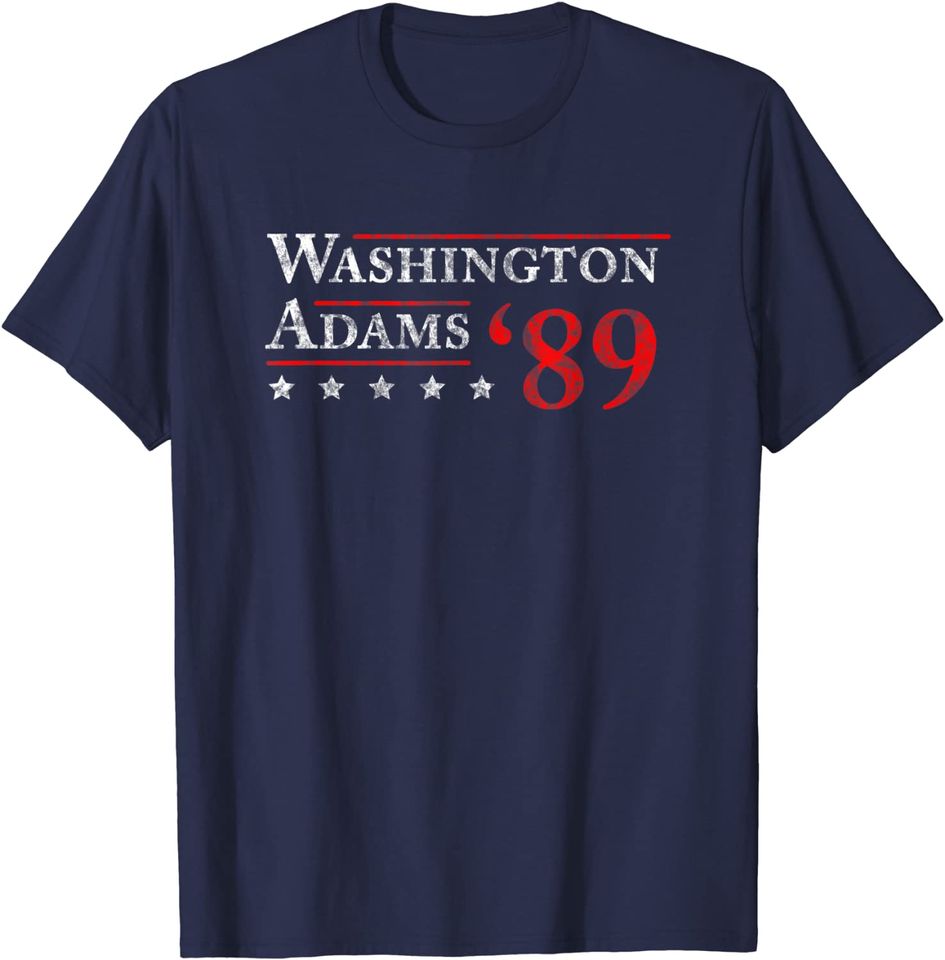 Washington Adams 1789 Vintage Election T Shirt