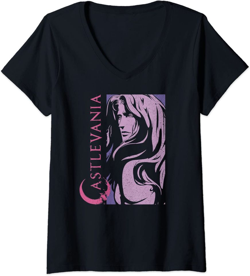 Castlevania Alucard Dark Portrait V-Neck T-Shirt