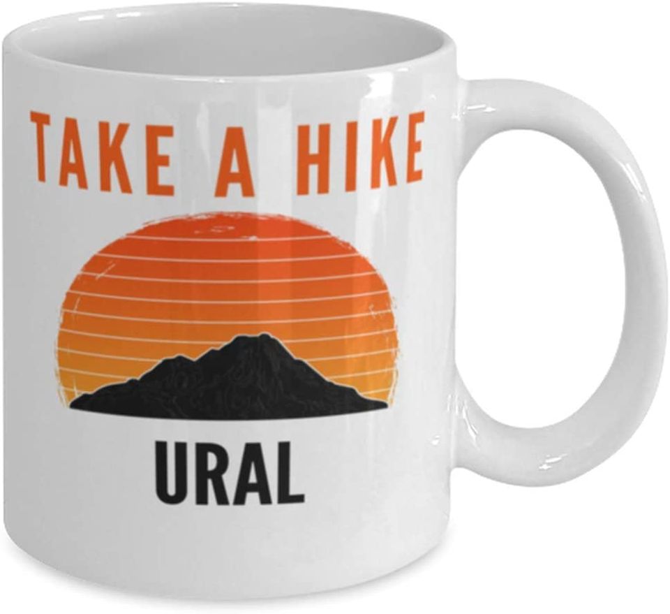 Take A Hike Ural Mountains White Coffee Mug