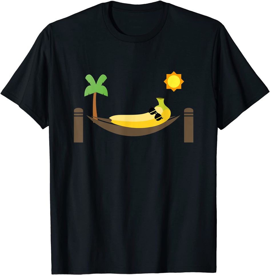 Banana In A Hammock Punny Fruit T Shirt